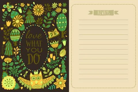 Save the date greeting card. Forest theme Stock Illustration