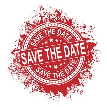 Save the date grunge rubber stamp on white background, vector illustration Stock Illustration