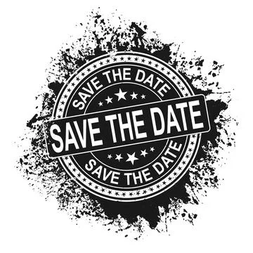Save the date grunge rubber stamp on white background, vector illustration Stock Illustration