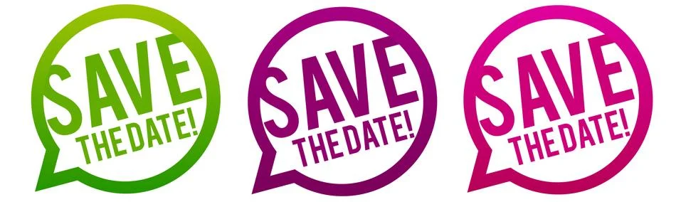 Save the Date Icons. Illustrazione stock
