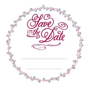 Save the Date Stock Illustration