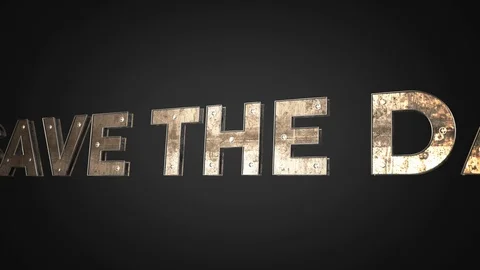 Save the date-Industrial Text Видео 122574902
