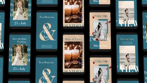 Save the Date Instagram Reels 스톡 After Effects