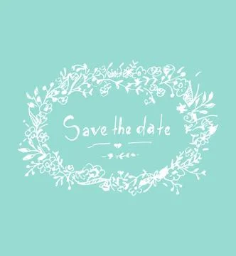 Save the date. Invitation card Stock Illustration