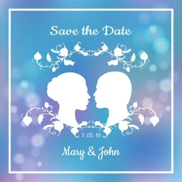 Save the date invitation card Stock Illustration
