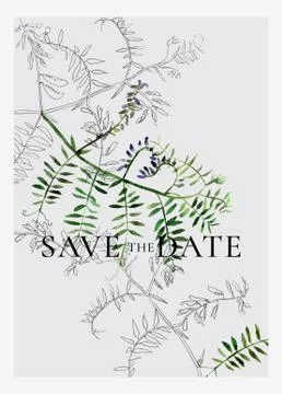 Save the date invitation Stock Illustration