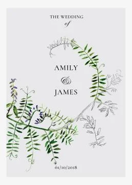 Save the date invitation Stock Illustration