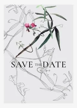 Save the date invitation Illustrazione stock