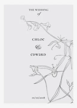 Save the date invitation Stock Illustration