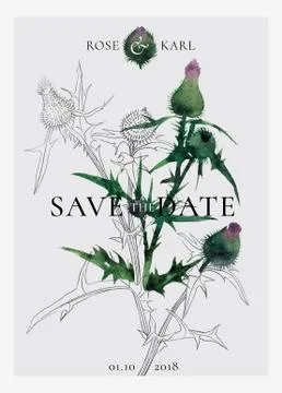 Save the date invitation Stock Illustration