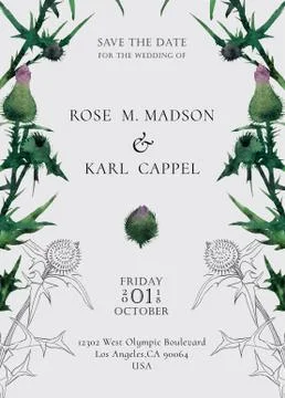 Save the date invitation Stock Illustration