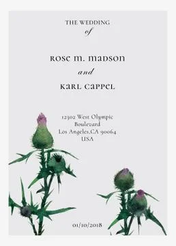 Save the date invitation Stock Illustration