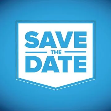 Save the Date invitation sign Stock Illustration