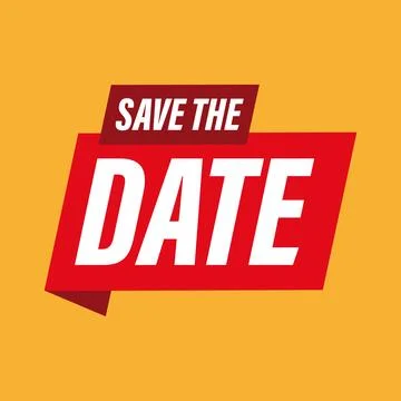 Save the Date invitation sign Stock Illustration