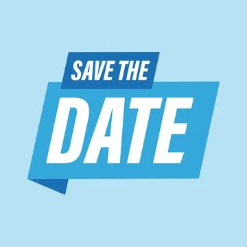 Save the Date invitation sign Stock Illustration