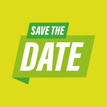 Save the Date invitation sign Stock Illustration