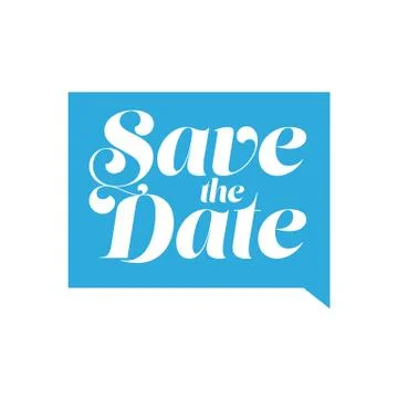 Save the date label bubble Stock Illustration