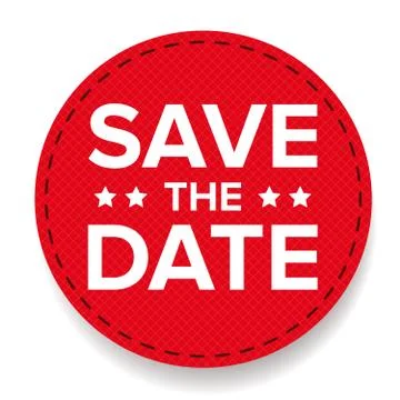 Save the Date label vector Stock Illustration