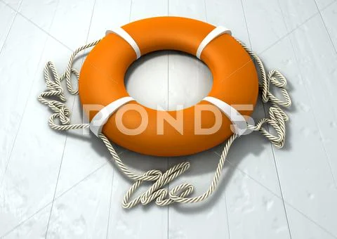 Save the date lifebuoy Stock Illustration