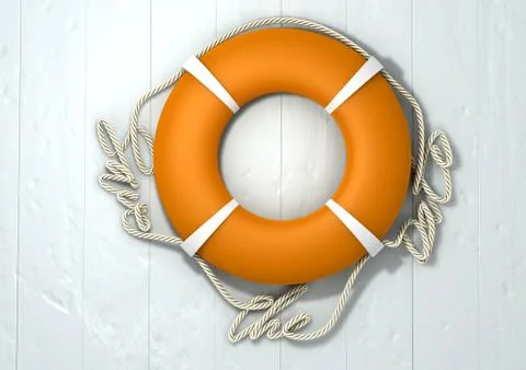 Save the date lifebuoy Stock Illustration
