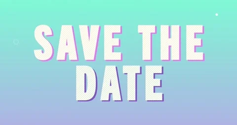 Save the date Logotype. Smooth Text Animation. Stock Footage 135628096