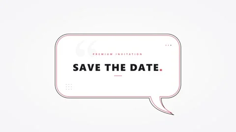 Save the date minimalist animated typography motion for wedding and event i.. Stockbeeldmateriaal 344855712
