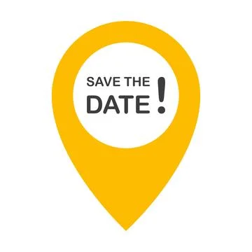 Save the date pinpoint icon vector for graphic design, logo, website, social Stock Illustration
