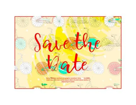 Save the Date retro poster Stock Illustration