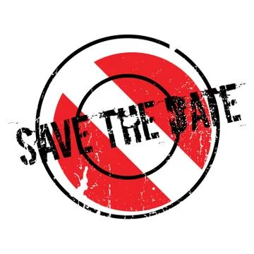 Save The Date rubber stamp Stock Illustration