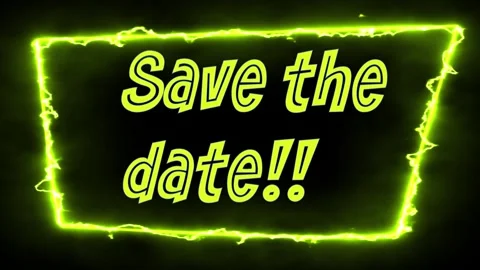 Save the date screen Stock Footage 328134887