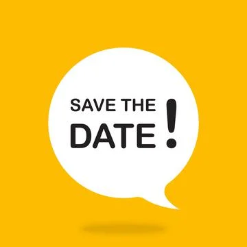 Save the date speech bubble banner vector for business, marketing, flyers, st Stock Illustration