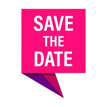Save the date speech bubble banner vector for business, marketing, flyers, st Stock Illustration