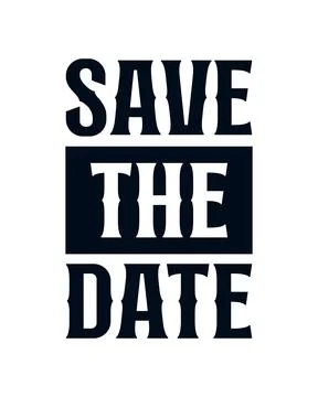 Save the date. stylish typography design. Stock Illustration