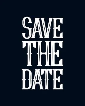 Save the date. stylish typography design. Stock Illustration