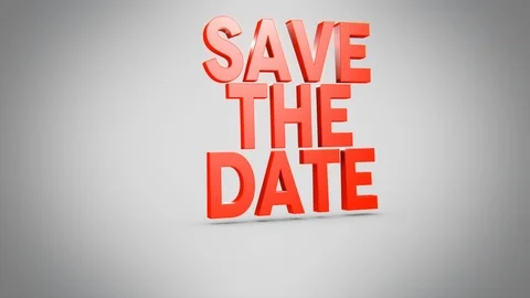 Save the date-Text Pop Three Lines Stock-Footage 122574905
