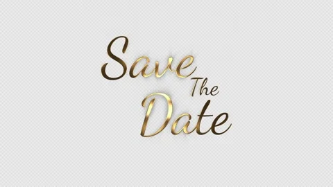 Save the Date title animation. Save the Date intro. Save the Date of text reveal Stock Footage 321027555