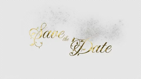 Save the Date title animation. Save the Date intro. Save the Date of text reveal Stock Footage 321213621