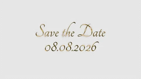 Save the Date title animation. Save the Date intro. Save the Date of text reveal Stock Footage 321213670