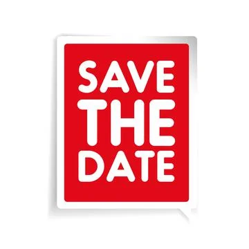 Save the date vector label Stock Illustration