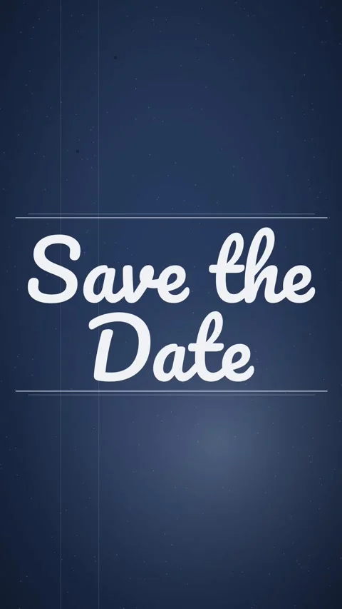 "Save the Date" vintage title card in retro script 스톡 동영상 346705221