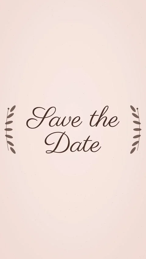 "Save the Date" vintage title card in elegant script 스톡 동영상 346705233