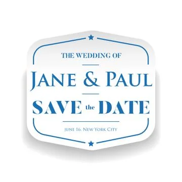 Save the Date wedding announcement vector Illustrazione stock