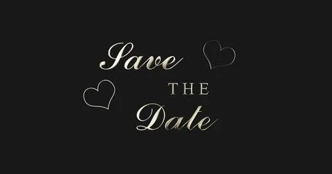 Save the date, wedding engagement invitation announcement of something big... Stock Illustration