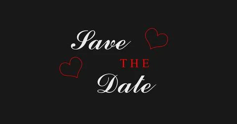 Save the date, wedding engagement invitation announcement of something big... Stock Illustration