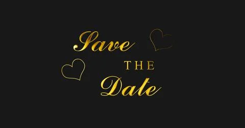 Save the date, wedding engagement invitation announcement of something big... Stock Illustration