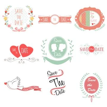 Save the date for wedding Stock Illustration