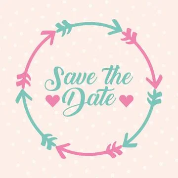 Save the date wedding 스톡 일러스트