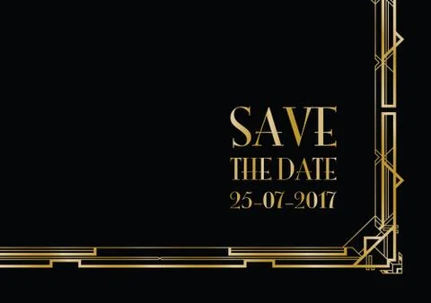Save the date wedding invitation Stock Illustration