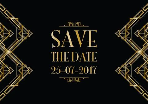 Save the date wedding invitation Stock Illustration