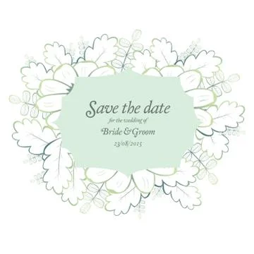 Save the date wedding invite card template Stockillustratie